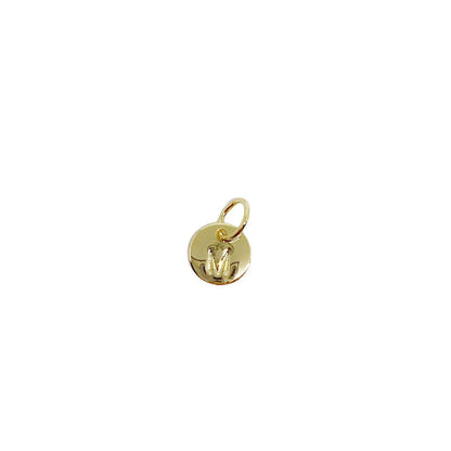 GoldFi Stamped Tiny Initial Letter Charm in 18k Gold Filled Complete Alphabet