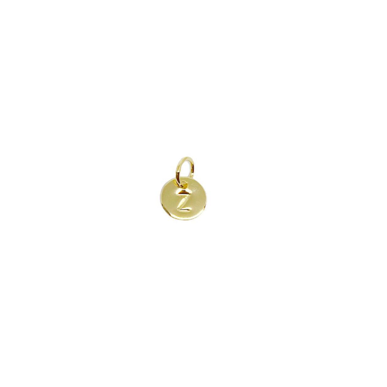 GoldFi Stamped Tiny Initial Letter Charm in 18k Gold Filled Complete Alphabet
