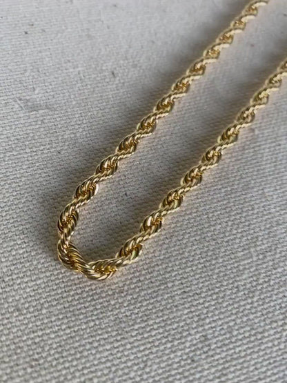 18k Gold Filled Rope Chain In 4.0mm Thickness Gold Chain