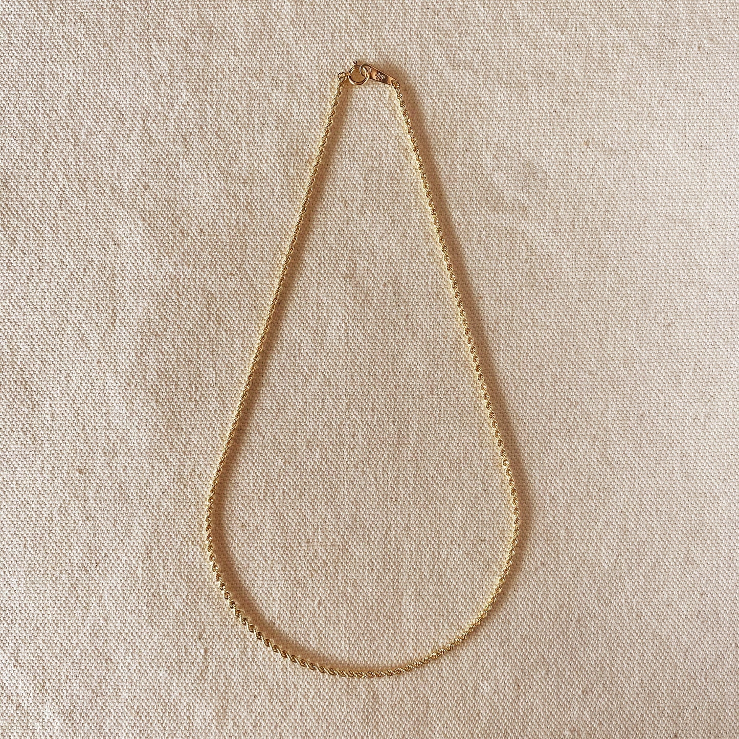 Solid gold rope chain 2.5 mm Clearance