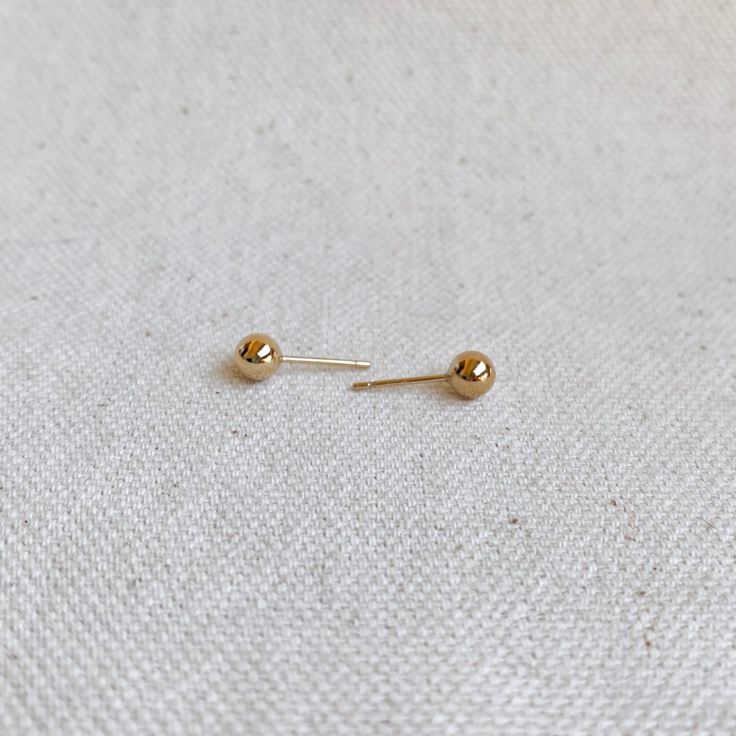 GoldFi 14k Gold Filled 4.0mm Ball Stud Earrings