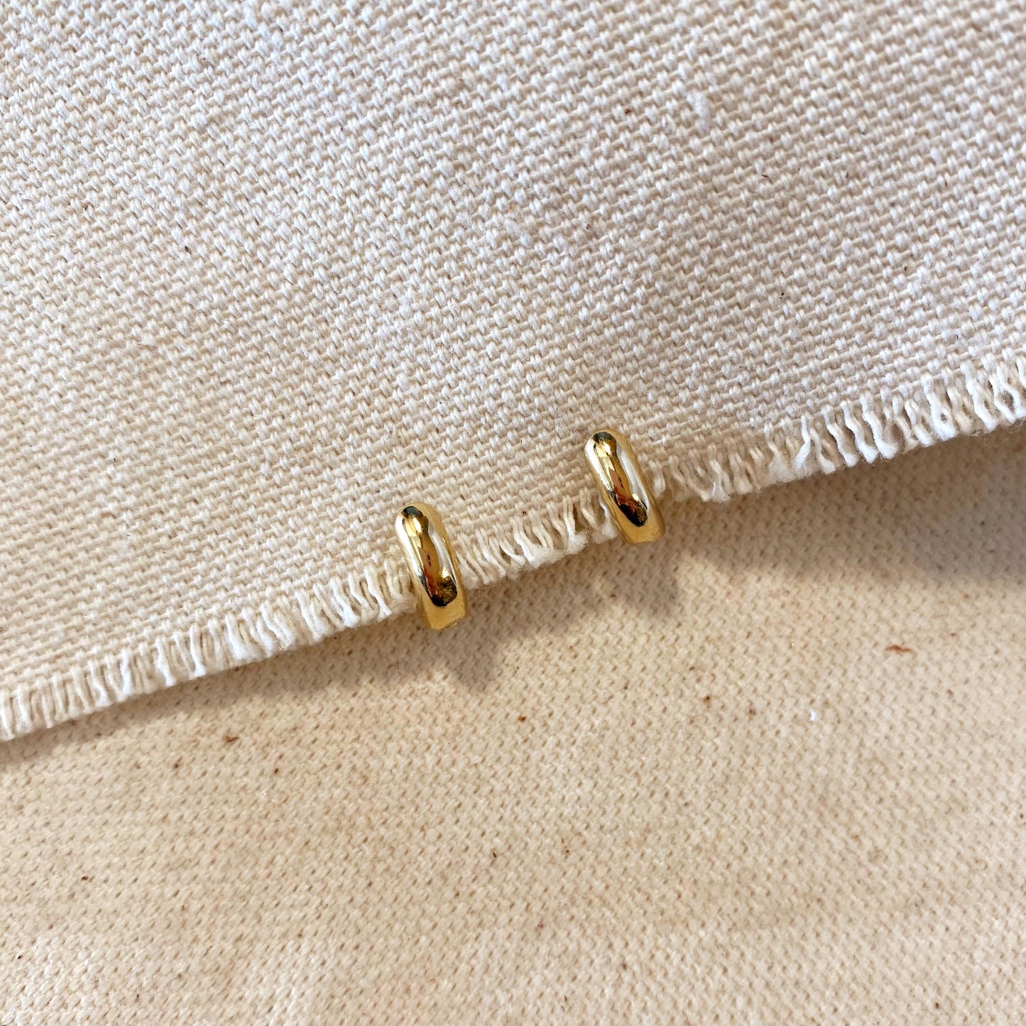 18k Gold Filled Mini Rounded Hoop Earring