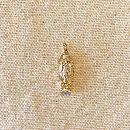 18k Gold Filled Our Lady of Guadalupe Pendant
