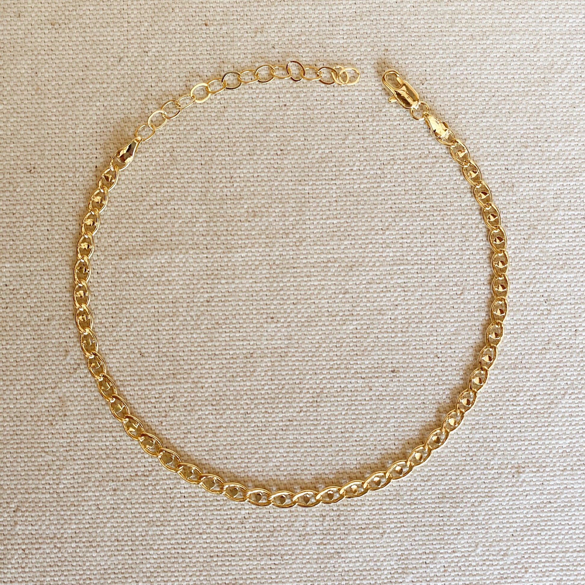 18k Gold Filled Detailed Mariner Anklet – GoldFi