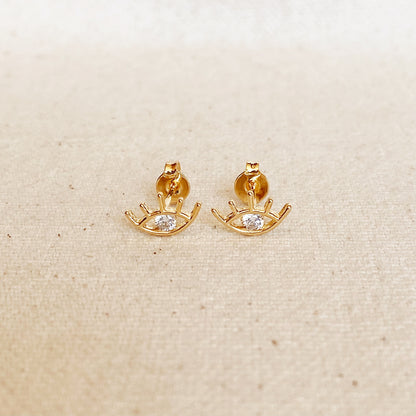 GoldFi 18k Gold Filled Eye Stud Earring