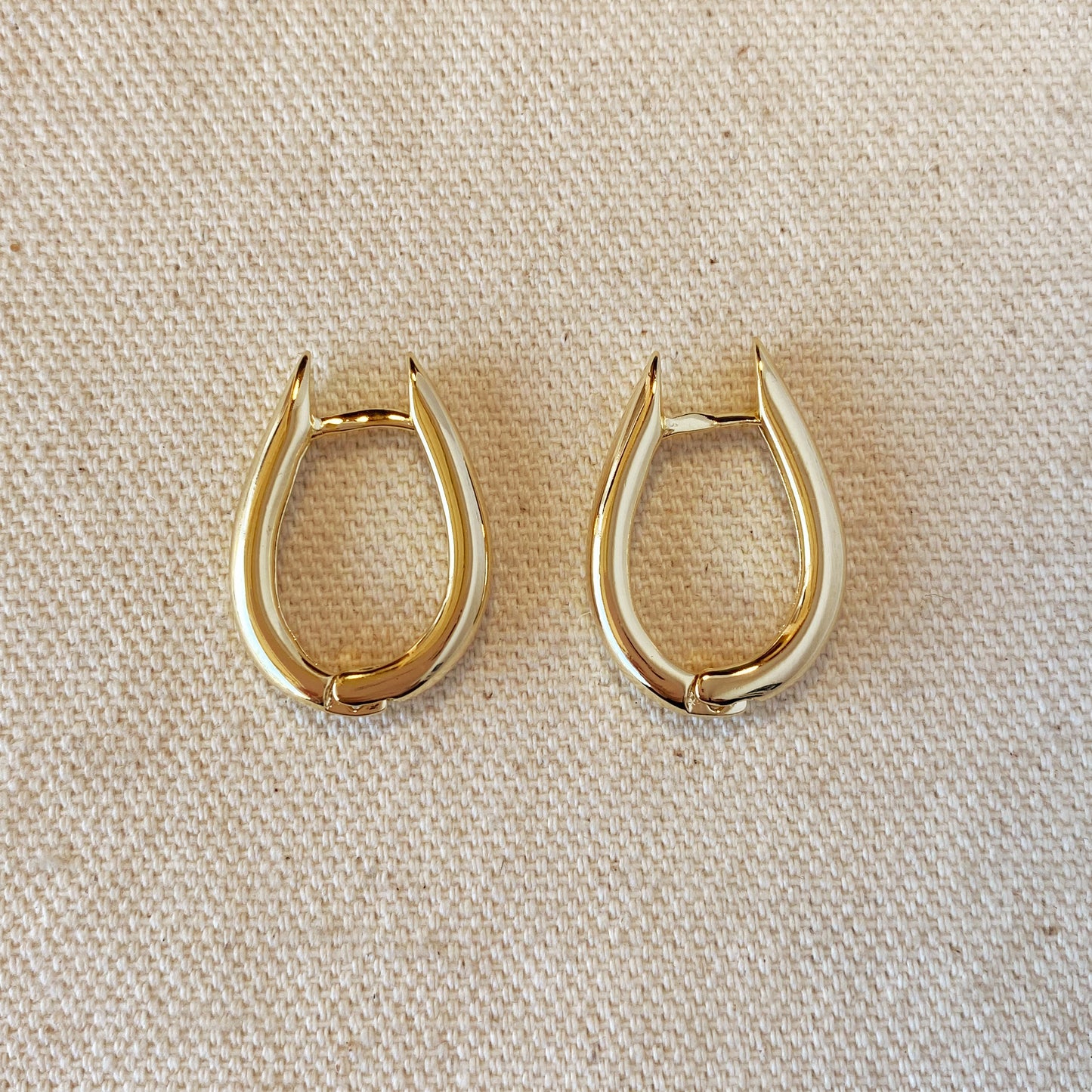 18k Gold Filled Large U Shaped Hoop Earrings