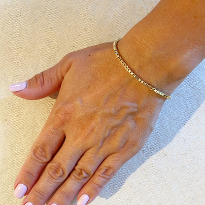 18k Gold Filled 2.0 mm Box Chain Bracelet