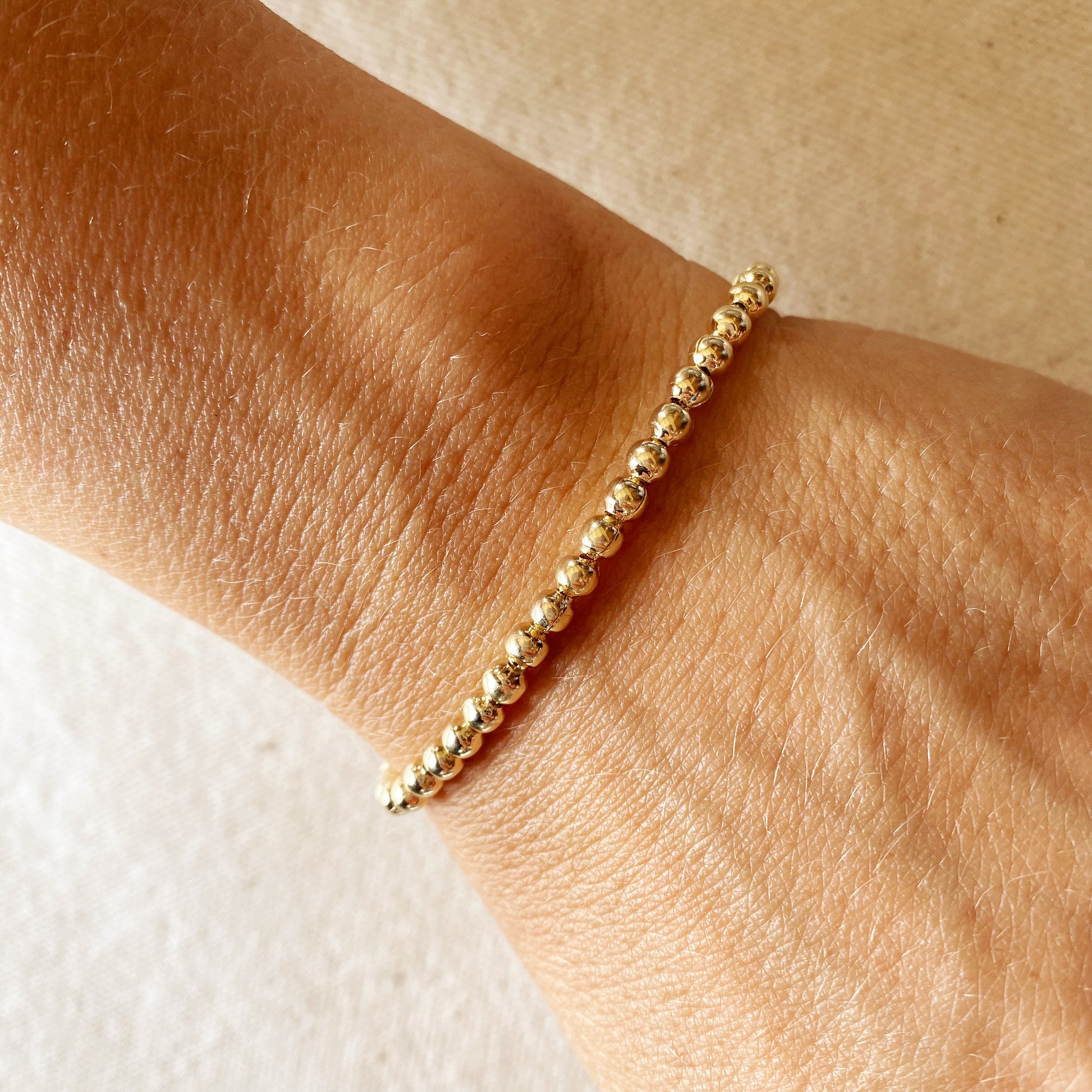 18k Gold Filled mm Beaded Bracelet – GoldFi