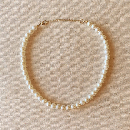 18k Gold Filled Classic Pearl Necklace
