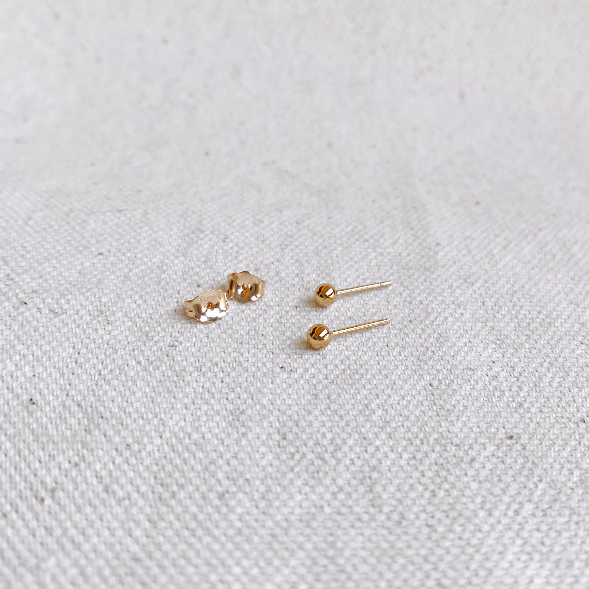 GoldFi 14k Gold Filled 3.0mm Ball Stud Earring
