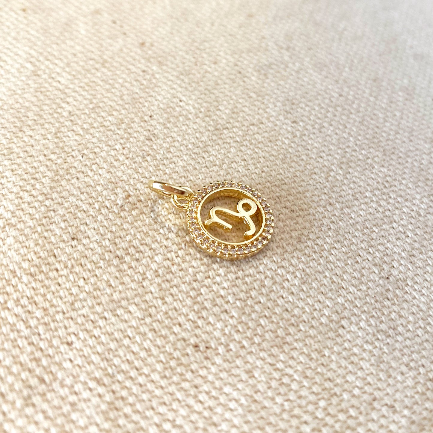 18k Gold Filled Mini Capricorn Zodiac Pendant