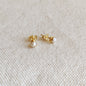 18k Gold Filled 4mm Simulated Pearl Stud Earrings