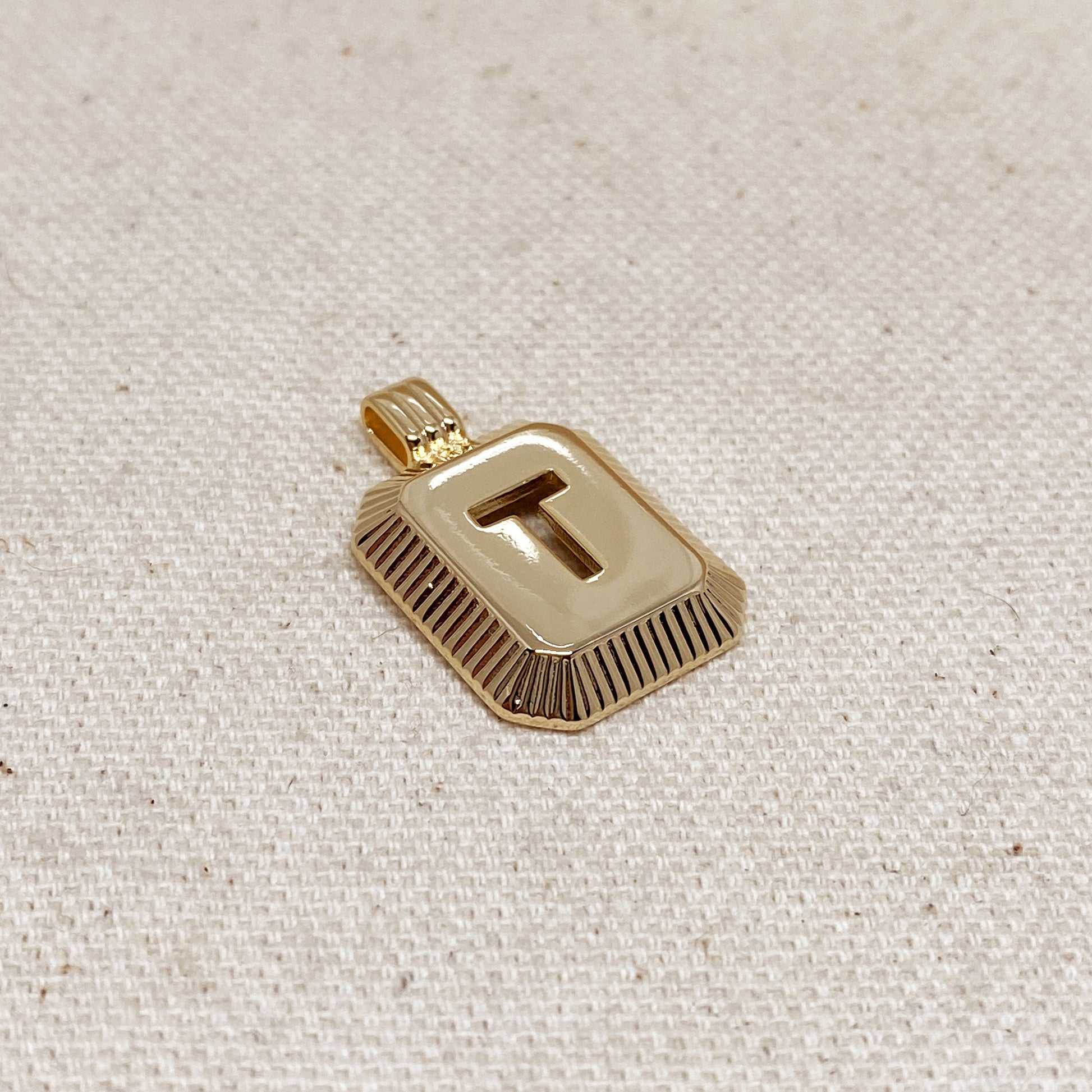 GoldFi 18k Gold Filled Initial Dainty Pendant