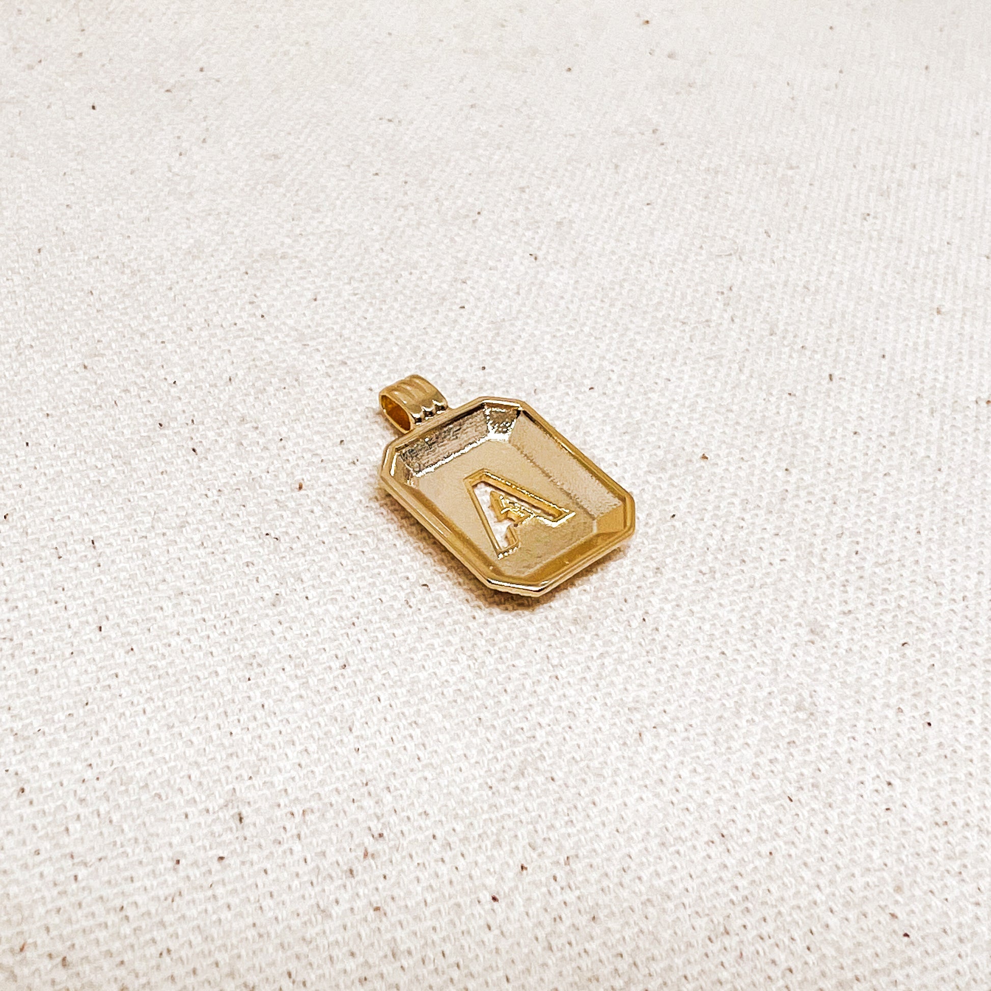 GoldFi 18k Gold Filled Initial Dainty Pendant Letter A