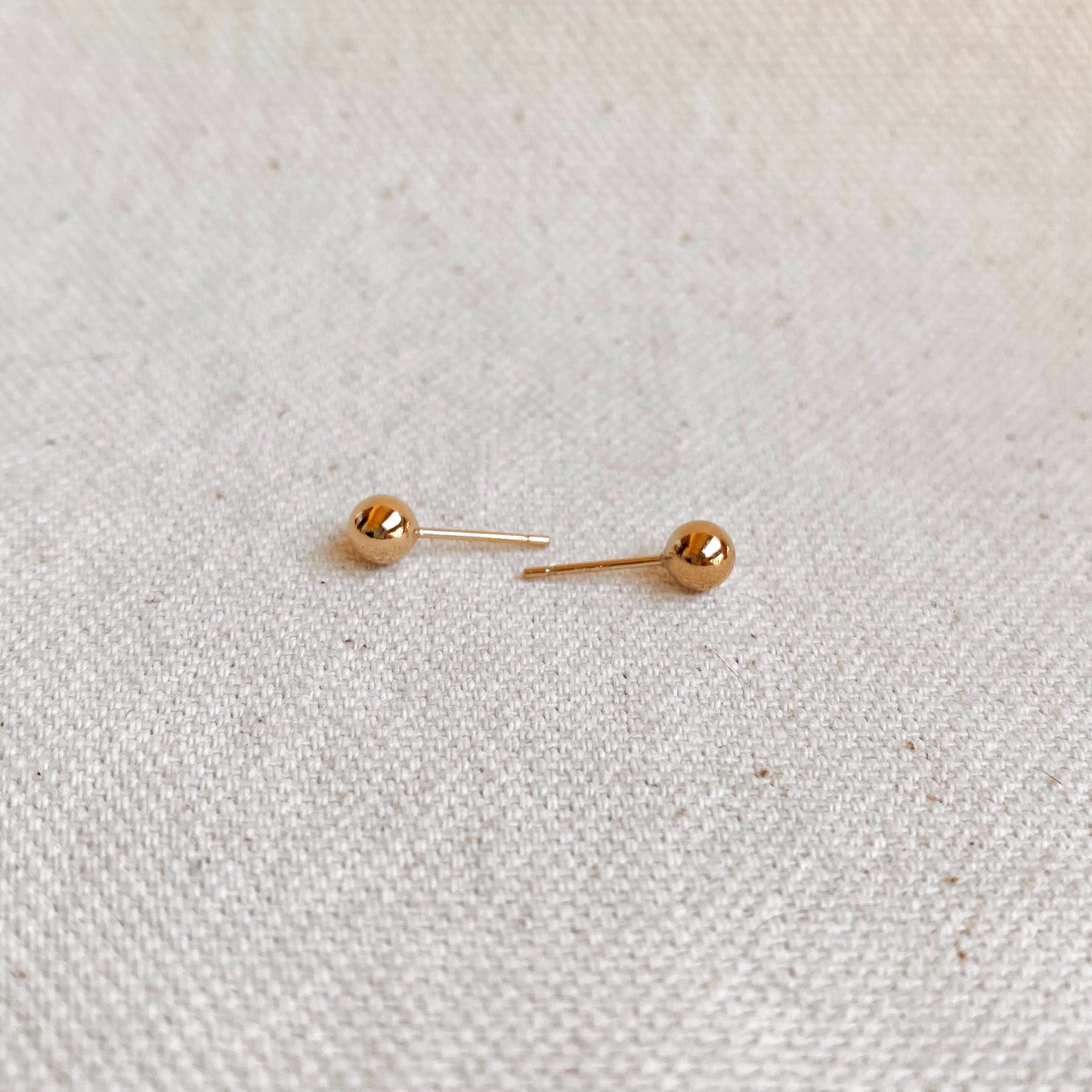 GoldFi 14k Gold Filled 5.0mm Ball Stud Earrings
