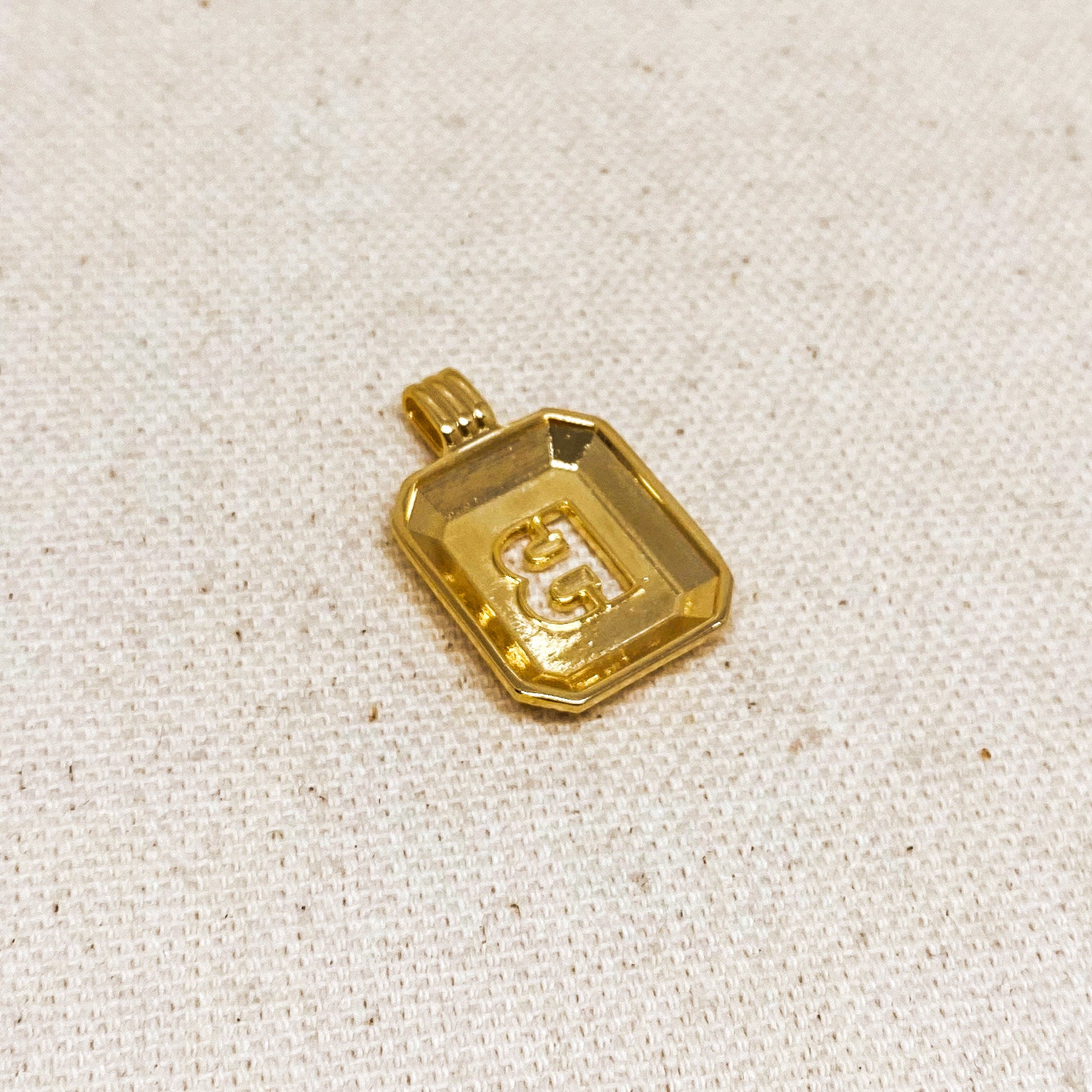 GoldFi 18k Gold Filled Initial Dainty Pendant Letter B