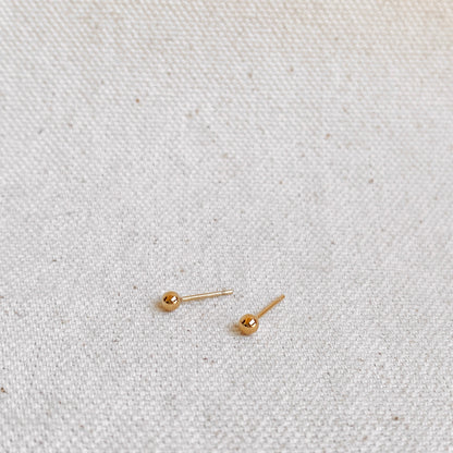 GoldFi 14k Gold Filled 3.0mm Ball Stud Earring