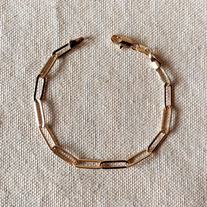 GoldFi 18k Gold Filled Classic Paperclip Bracelet