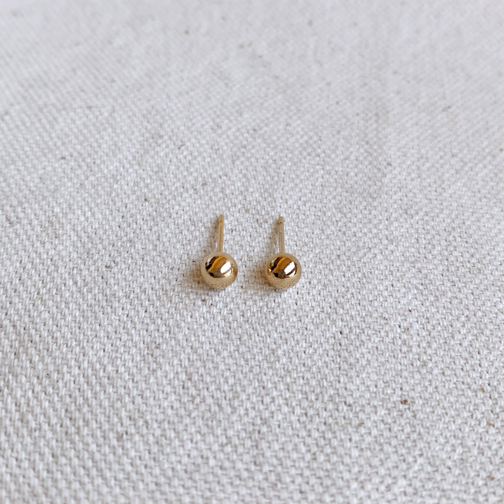GoldFi 14k Gold Filled 4.0mm Ball Stud Earrings