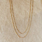 18k Gold Filled 1mm Diamond Cut Straw Chain