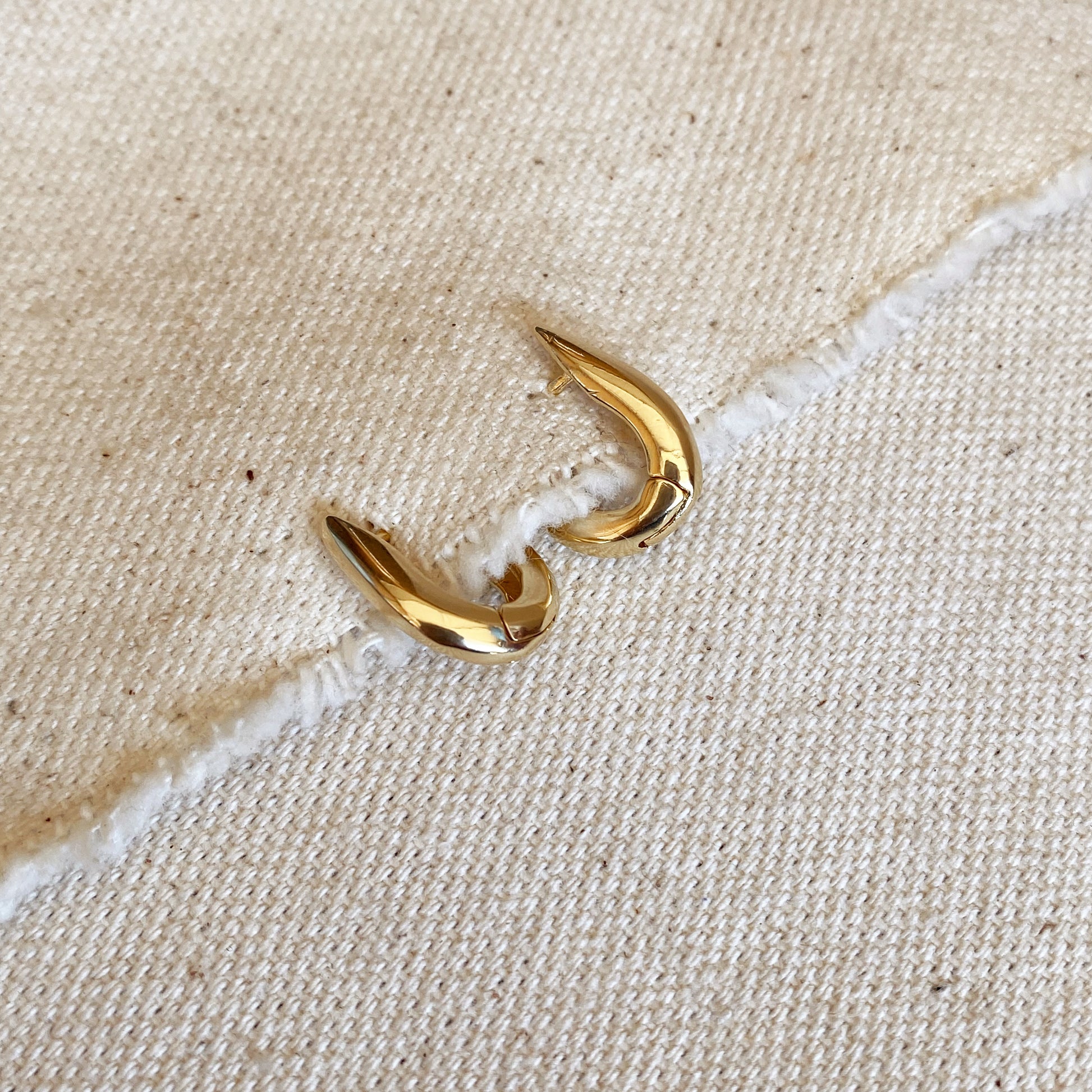 GoldFi 18k Gold Filled U Shaped Hoop Earrings