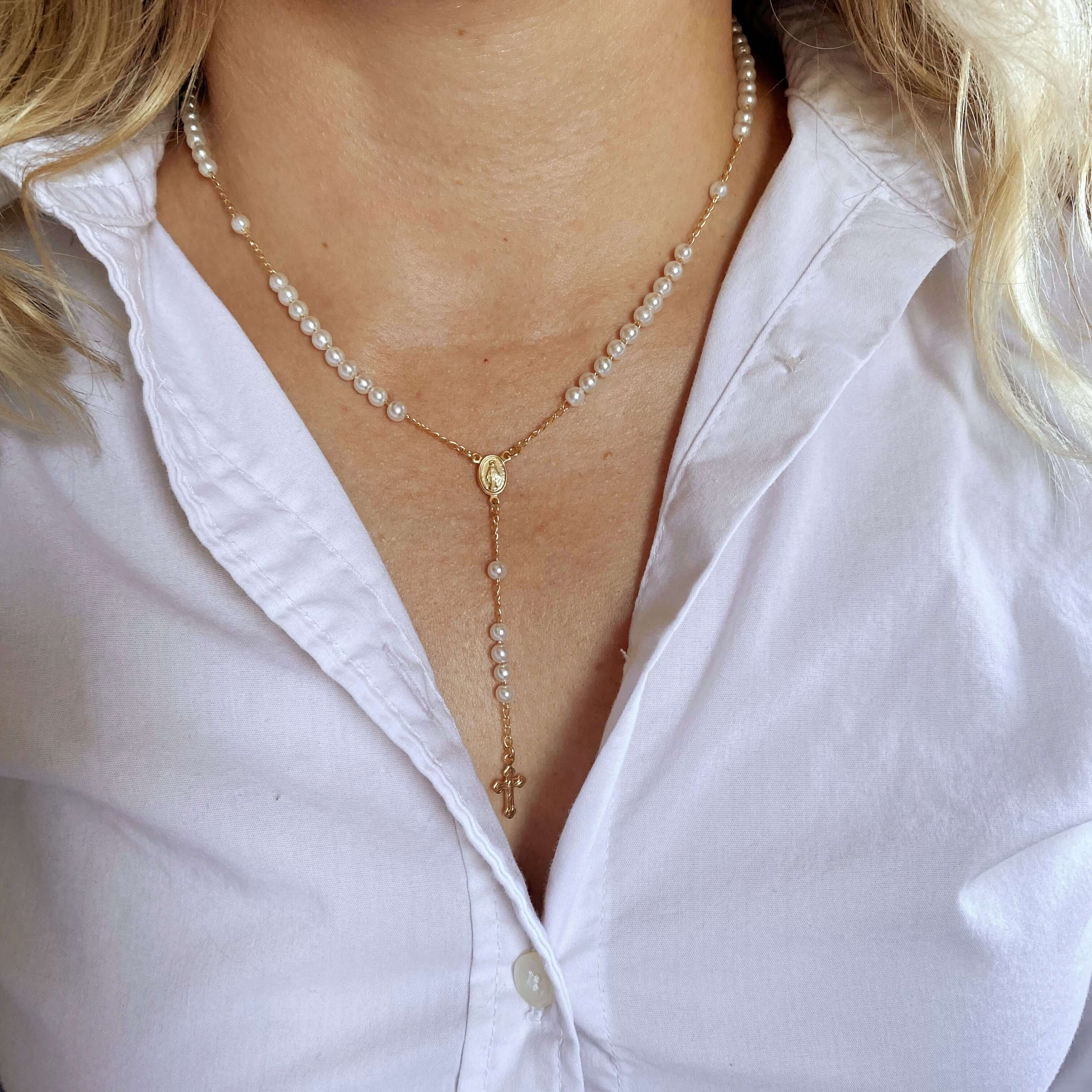 Pearl Rosary Necklace – A.C. Jewelry