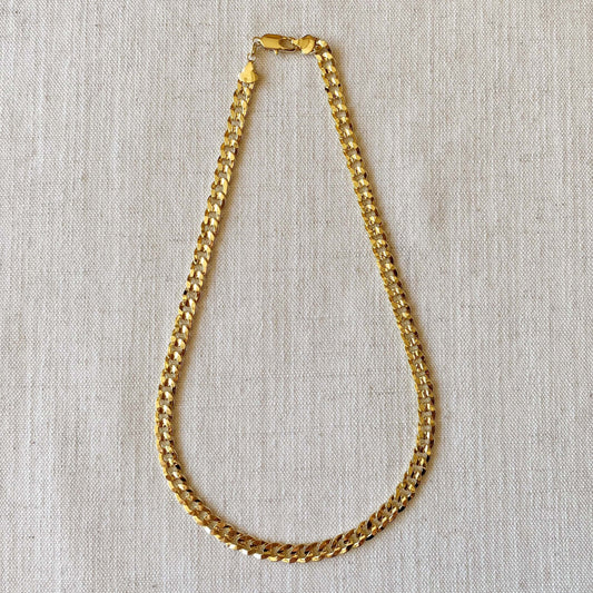 GoldFi 18k Gold Filled 8mm Diamond Cut Cuban Chain Necklace