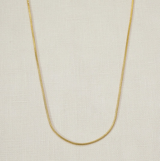 18k Gold Filled 1.2 mm Round Snake Chain Necklace