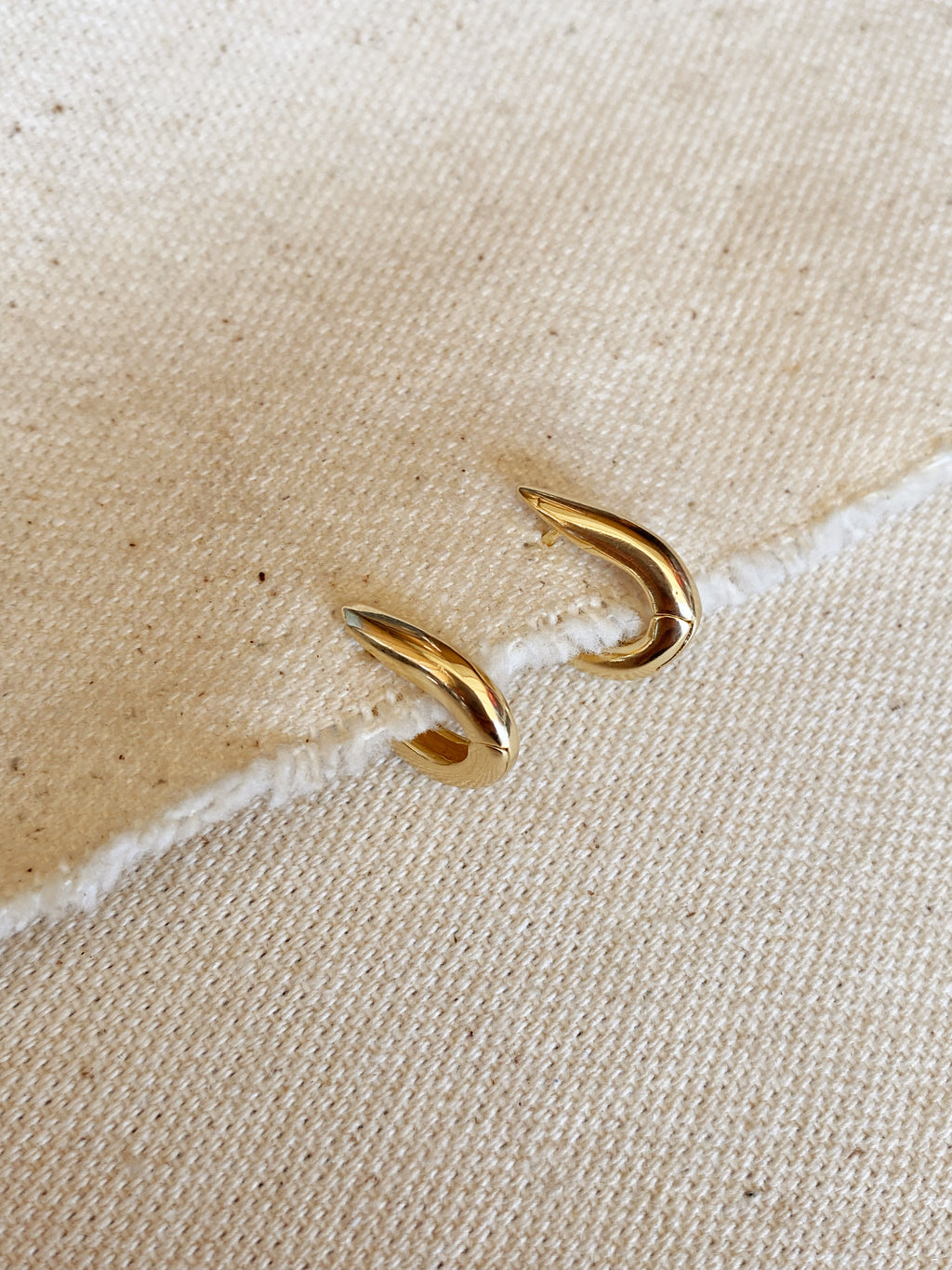GoldFi 18k Gold Filled U Shaped Hoop Earrings