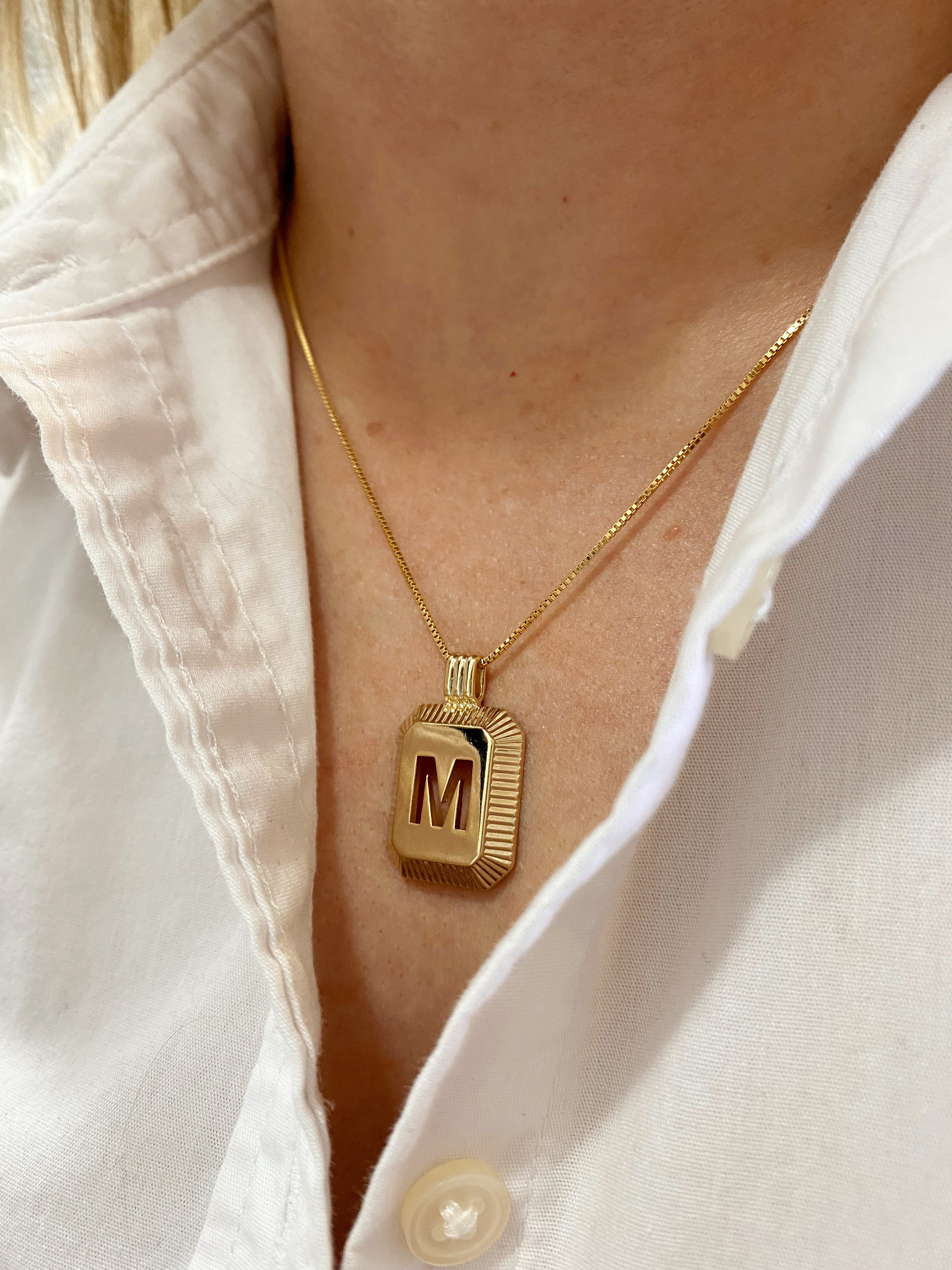 Gold filled 2024 initial pendant