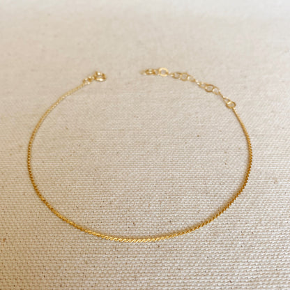 GoldFi 18k Gold Filled Delicate Anklet