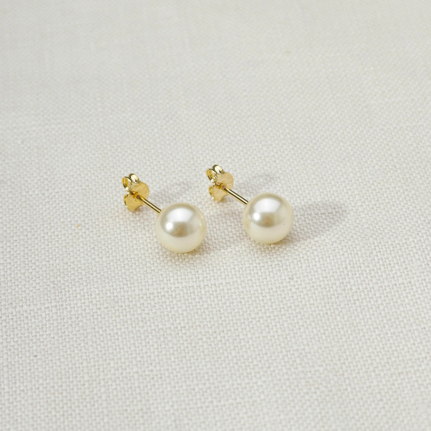 18k Gold Filled Simulated Pearl Stud