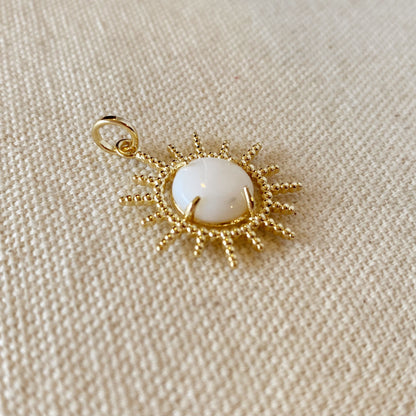 18k Gold Filled Radial Sun Pendant