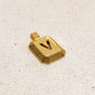 GoldFi 18k Gold Filled Initial Plate Pendant Letter V