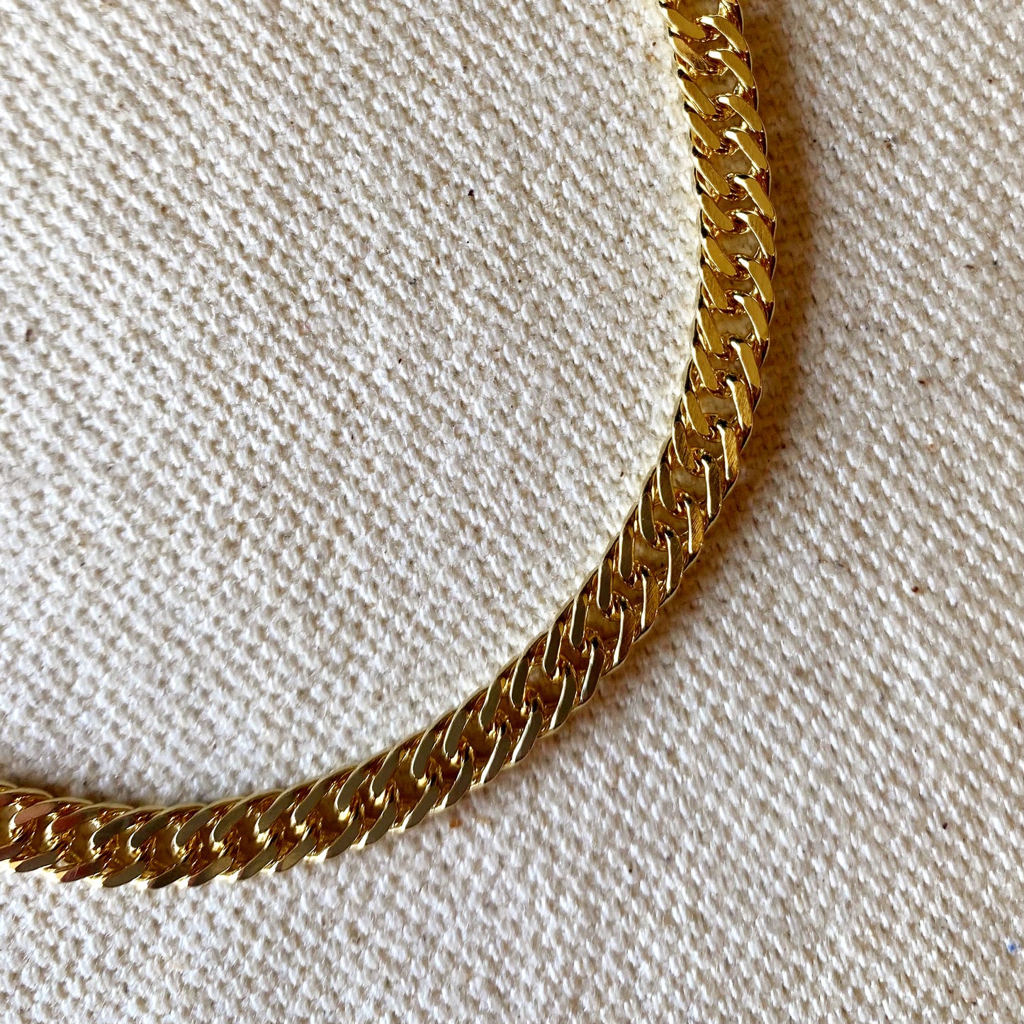 18k Gold Filled Double Cuban Link or Curb Chain 4.0mm Thickness Anklet