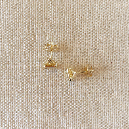 18k Gold Filled Geometric Stud Earrings