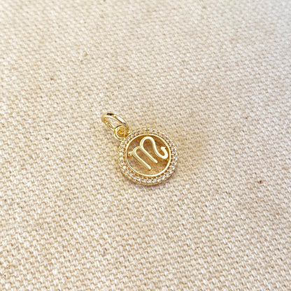 18k Gold Filled Mini Scorpio Zodiac Pendant