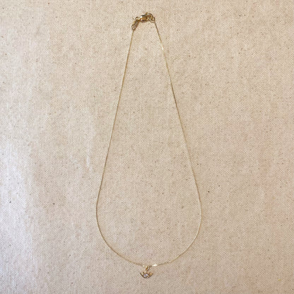 18k Gold Filled Dainty Eye Necklace