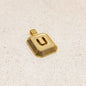 GoldFi 18k Gold Filled Initial Plate Pendant Letter U