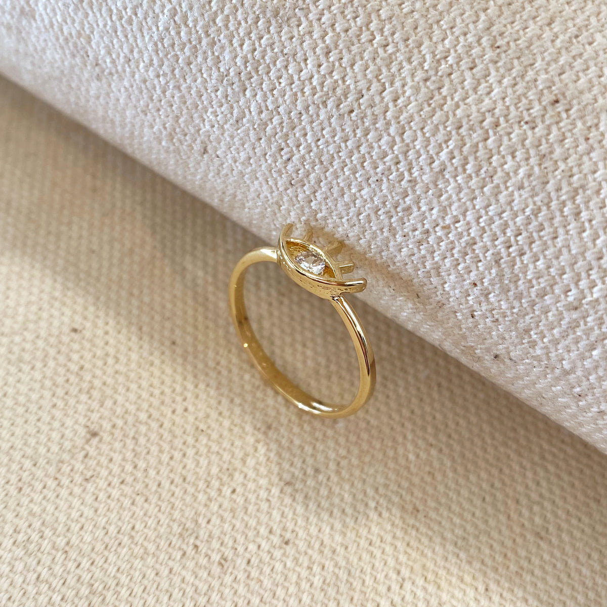 18k Gold Filled Dainty Eye Ring – GoldFi