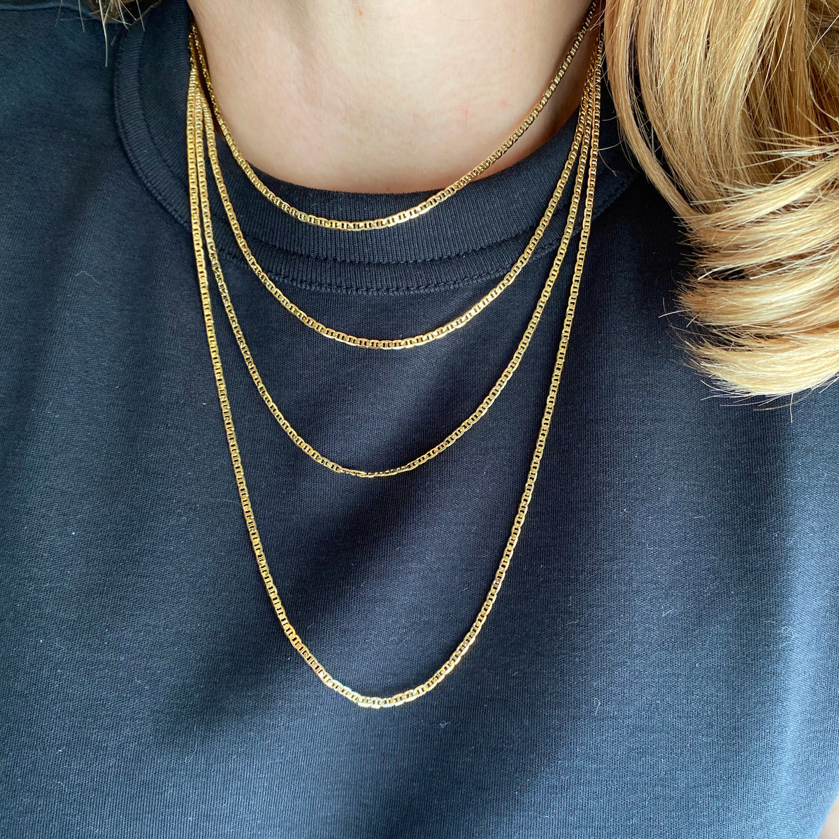 Gld Fi 18k Gold Filled 2mm Flat Mariner Chain – GoldFi