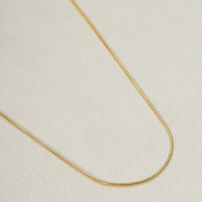 18k Gold Filled 1.2 mm Round Snake Chain Necklace