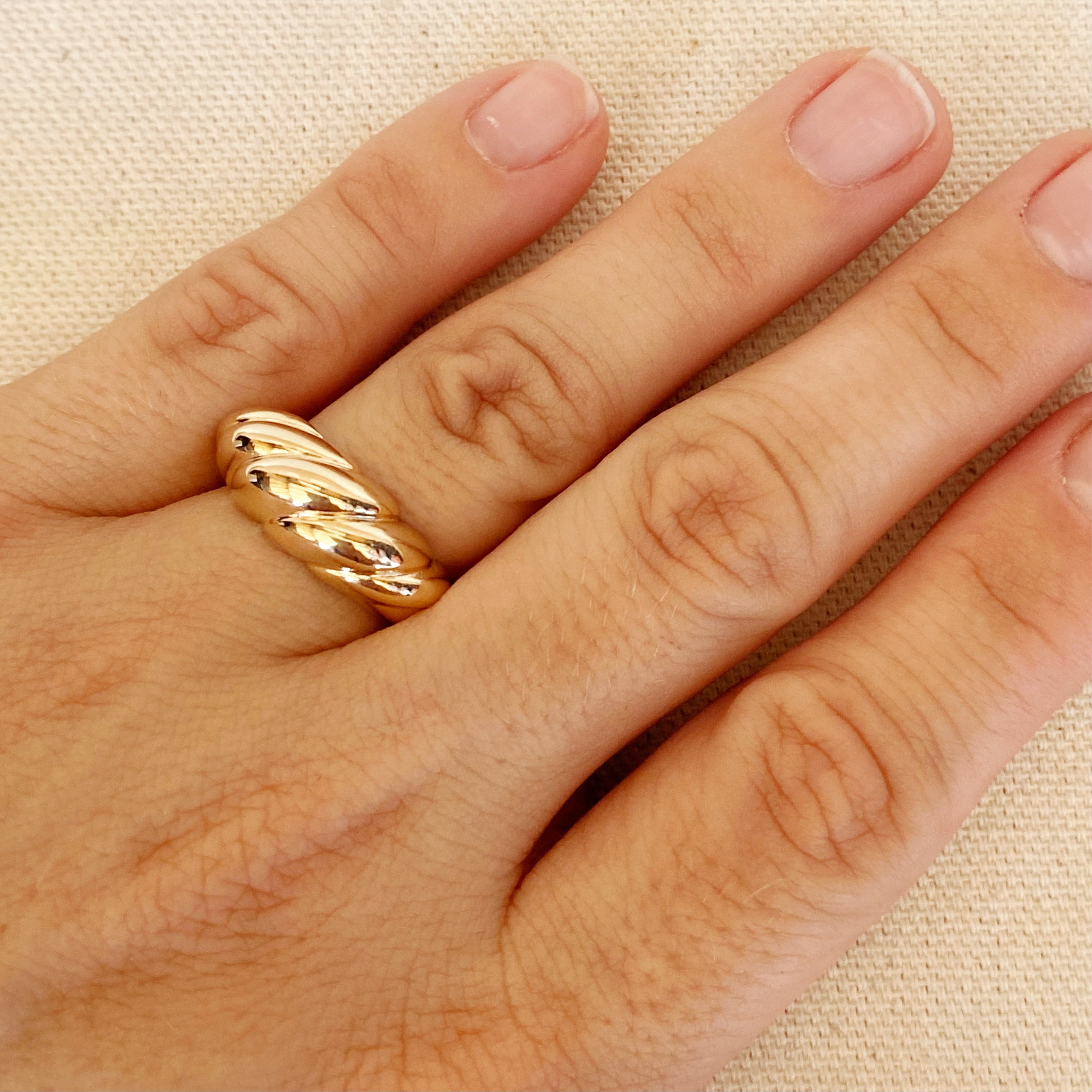 Gold filled shop croissant ring