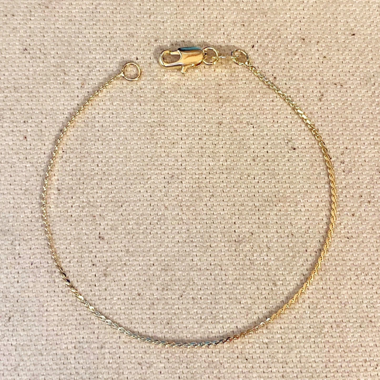 18k Gold Filled Thin Delicate Bracelet