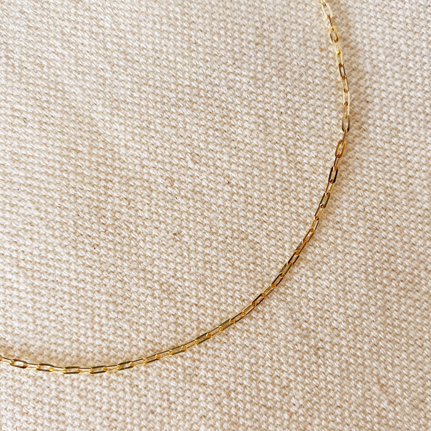 18k Solid Gold Cable Chain