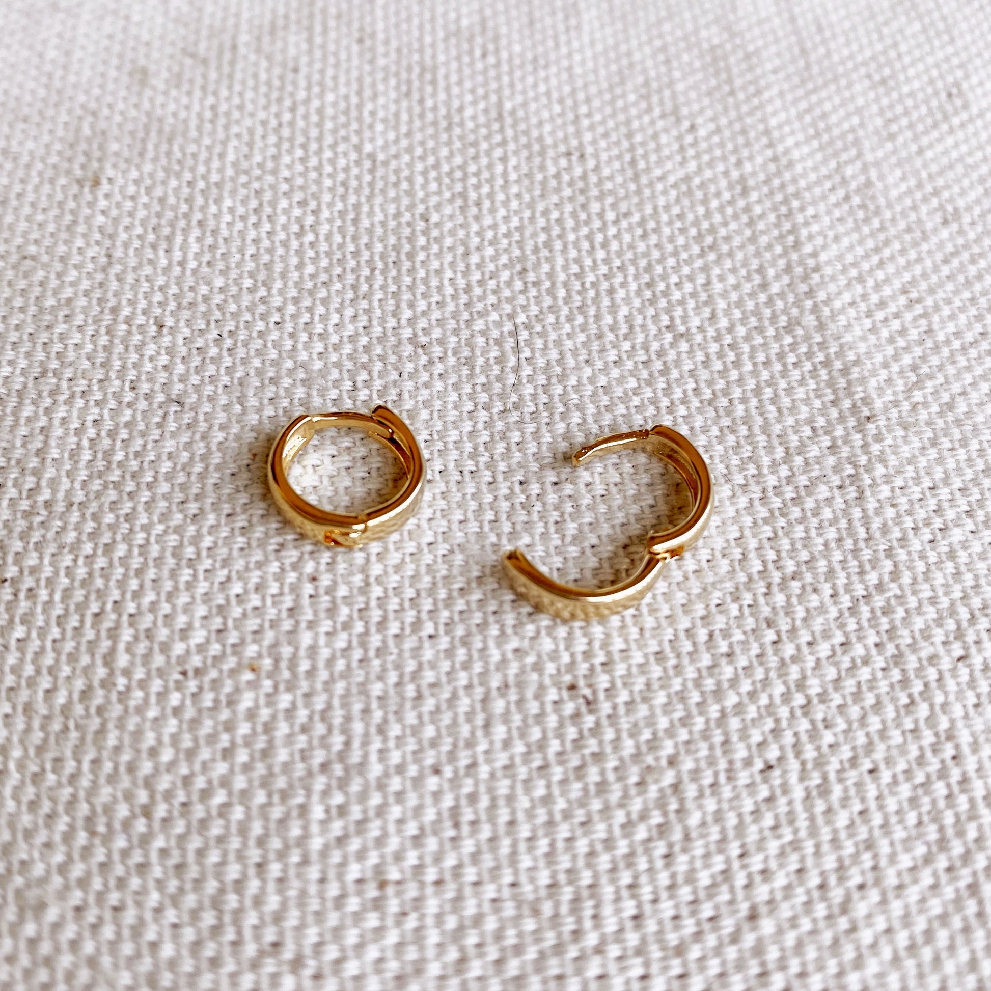 GoldFi 18k Gold Filled Small Clicker Hoop Earrings