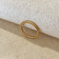 18k Gold Filled Eternity Micro Cubic Zirconia Stone Ring