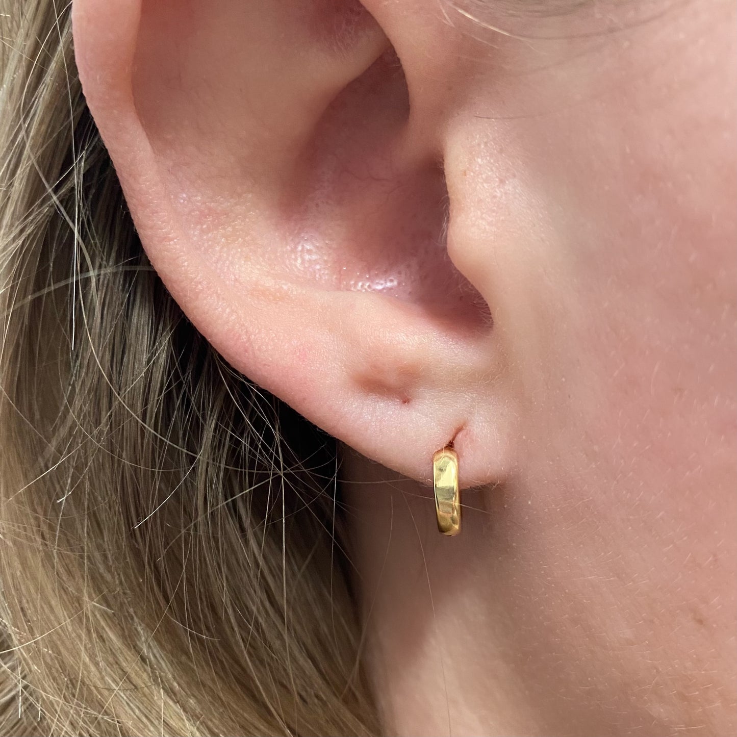 GoldFi 18k Gold Filled Small Clicker Hoop Earrings