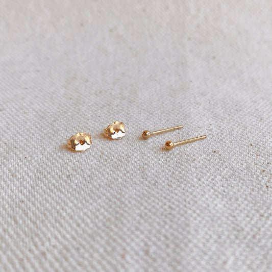 GoldFi 14k Gold Filled 2.0mm Ball Stud Earrings