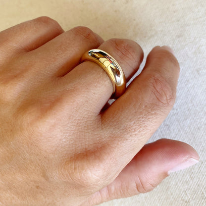 18k Gold Filled Chunky Rounded Band Ring